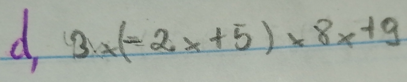 3x(-2x+5)* 8x+9