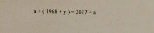 a+(1968+y)=2017+a