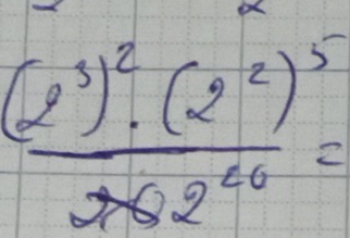 frac (2^3)^2· (2^2)^52* 62^(10)=