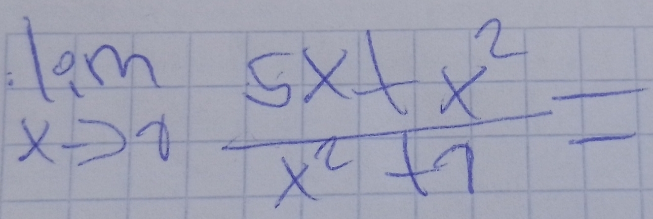 limlimits _xto 7 (5x+x^2)/x^2+7 =