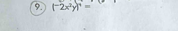 (^-2x^2y)^4=