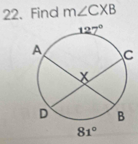 Find m∠ CXB