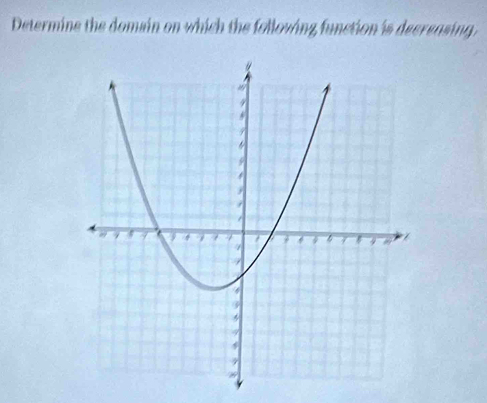 Determine the domsin on which the folloving function is decreasing .