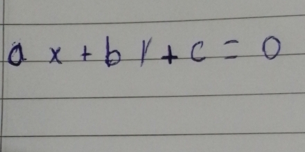 a x+by+c=0