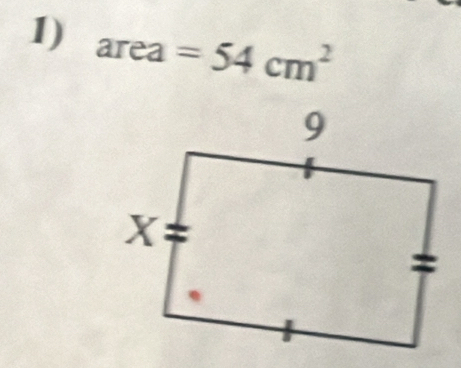 area=54cm^2