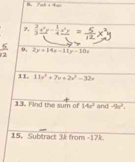 7ab+4c