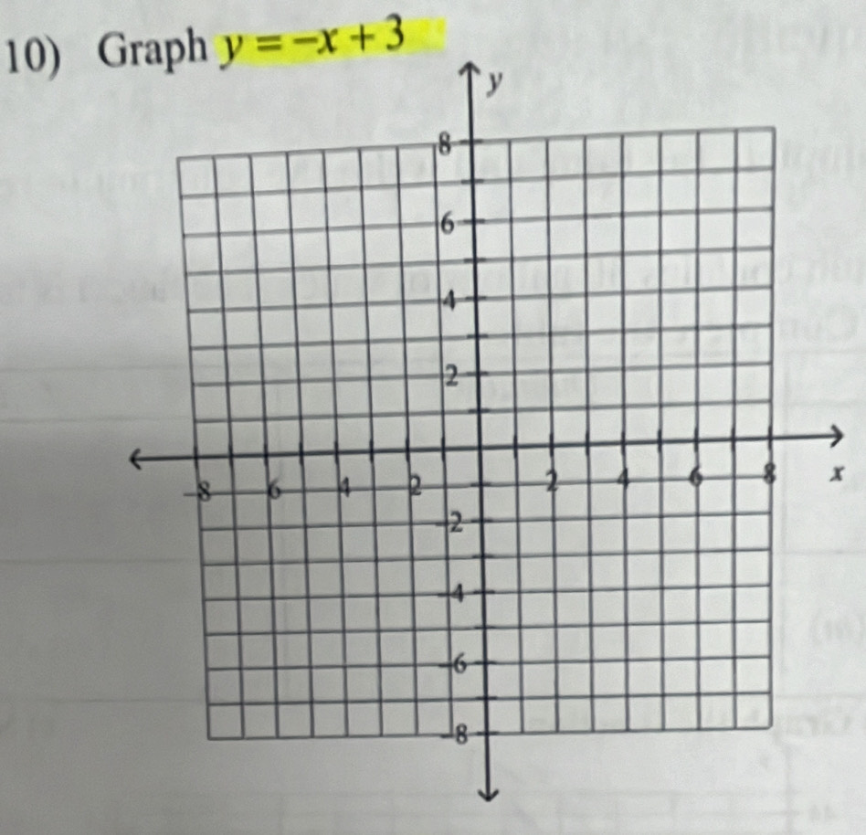 y=-x+3
x