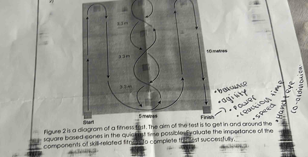 Figure 2 
square based cones in the quick est t 
components of skill-related fitness to complete this test successfully.