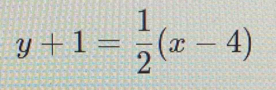 y+1= 1/2 (x-4)