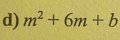 m^2+6m+b