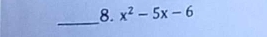 x^2-5x-6