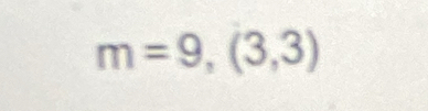 m=9,(3,3)