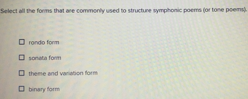 Solved: Select all the forms that are commonly used to structure ...