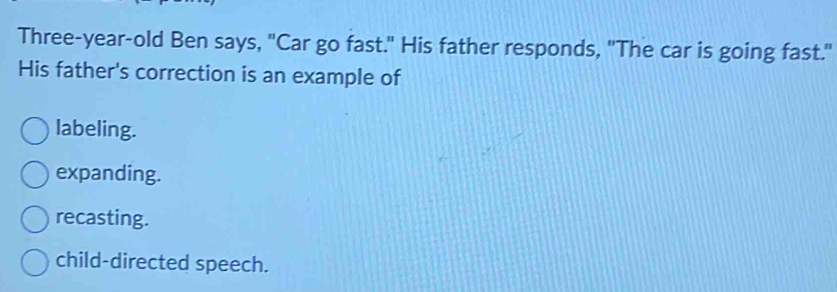 Solved: Three-year-old Ben says, 