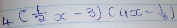 ( 1/2 x-3)(4x- 1/3 )