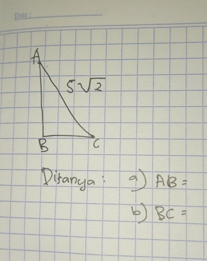 Ditanya a AB=
() BC=