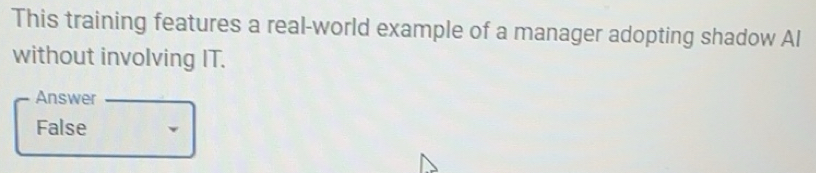 Solved: This training features a real-world example of a manager ...
