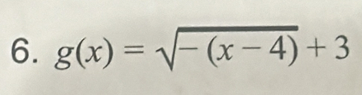 g(x)=sqrt(-(x-4))+3