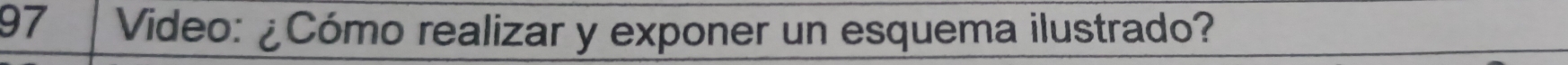 Video: ¿Cómo realizar y exponer un esquema ilustrado?