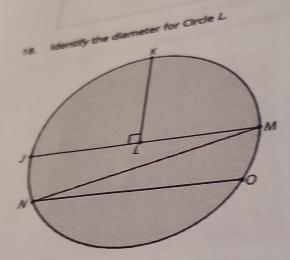 the diameter for Circle L