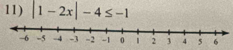 |1-2x|-4≤ -1