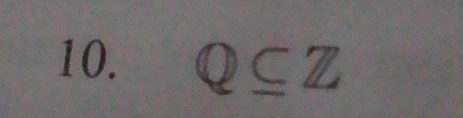 Q⊂eq Z