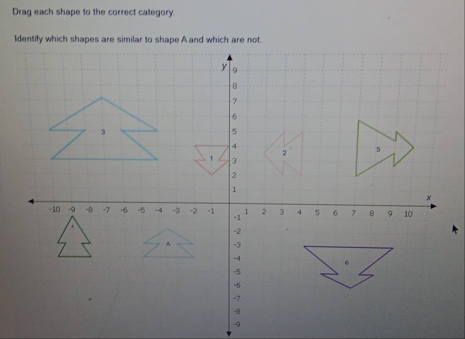 Drag each shape to the correct category.