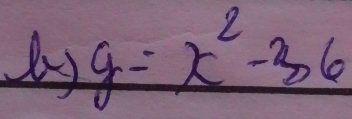 by y=x^2-36