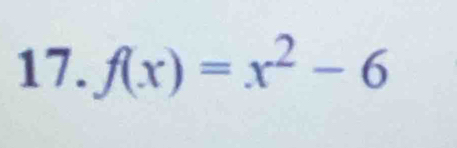 f(x)=x^2-6