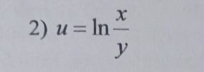 u=ln  x/y 