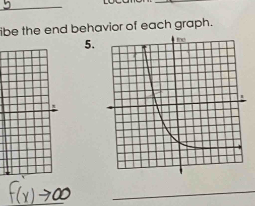 ibe the end behavior of each graph. 
5.
f(x)>0