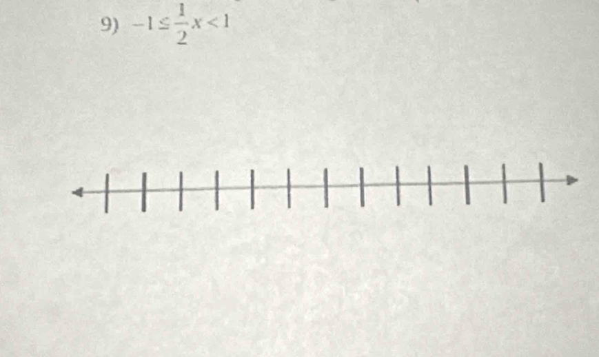 -1≤  1/2 x<1</tex>