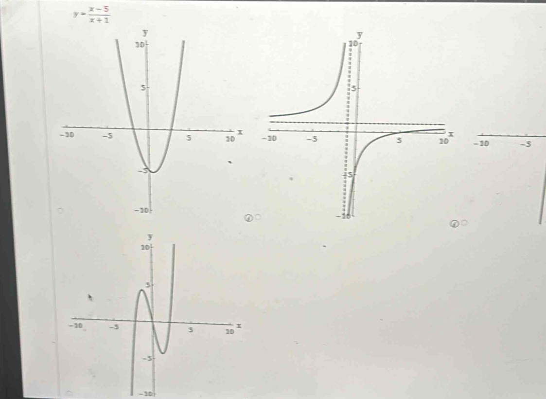 y= (x-5)/x+1 

-20