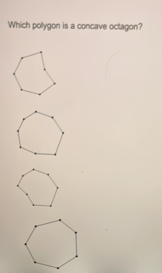 Which polygon is a concave octagon?