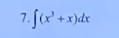 ∈t (x^3+x)dx