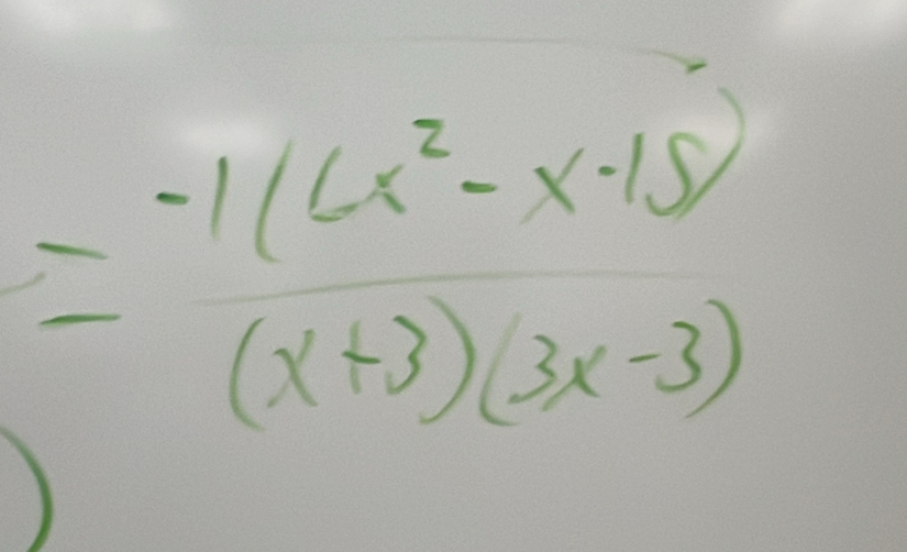 = (-1(4^2-x-18))/(x+3)(3x-3) 