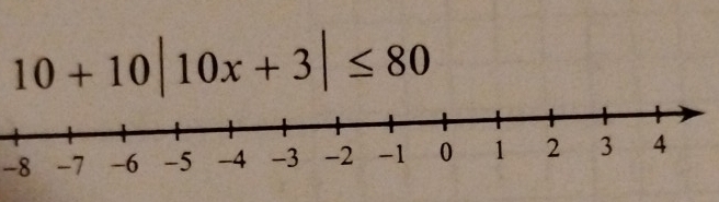 10+10|10x+3|≤ 80
-8