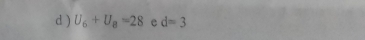 ) U_6+U_8=28 e d=3