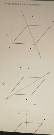 Which shows a line of symmetry?