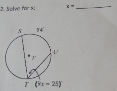 Solve for x: x= _