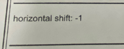 horizontal shift: -1