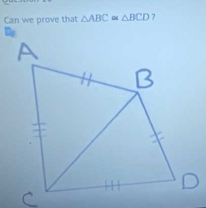 Can we prove that △ ABC≌ △ BCD ?