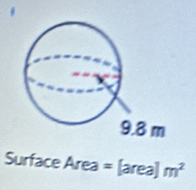 Surface Area = [area] m^2