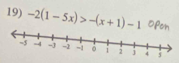 -2(1-5x)>-(x+1)-1