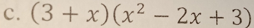 (3+x)(x^2-2x+3)