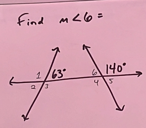 find m∠ 6=