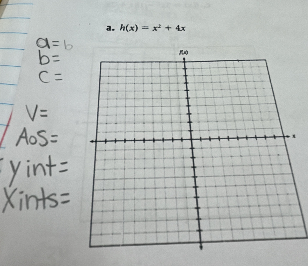 h(x)=x^2+4x