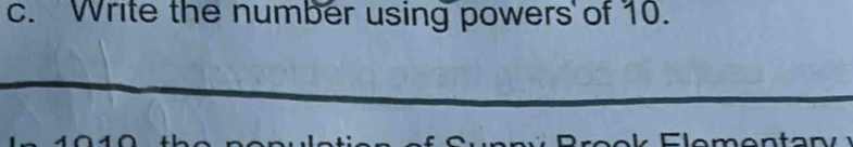 Write the number using powers of 10.