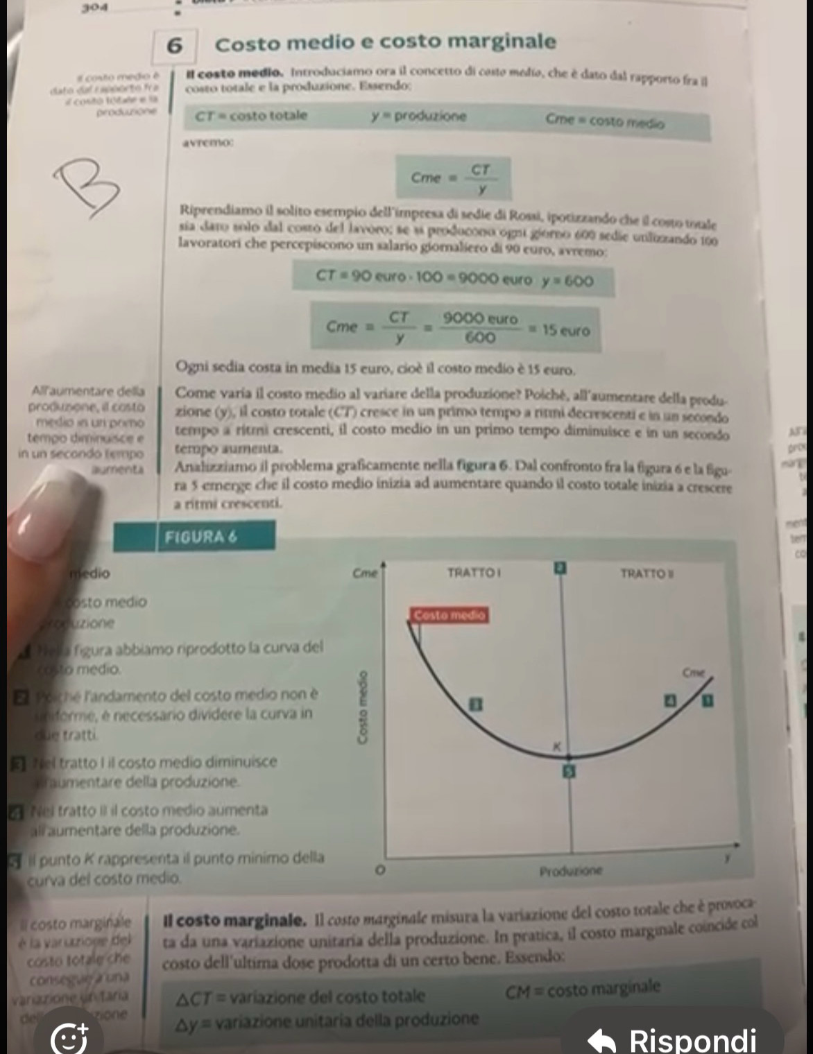 Risolto:304 6 Costo medio e costo marginale # costo medio é Il cesto ...