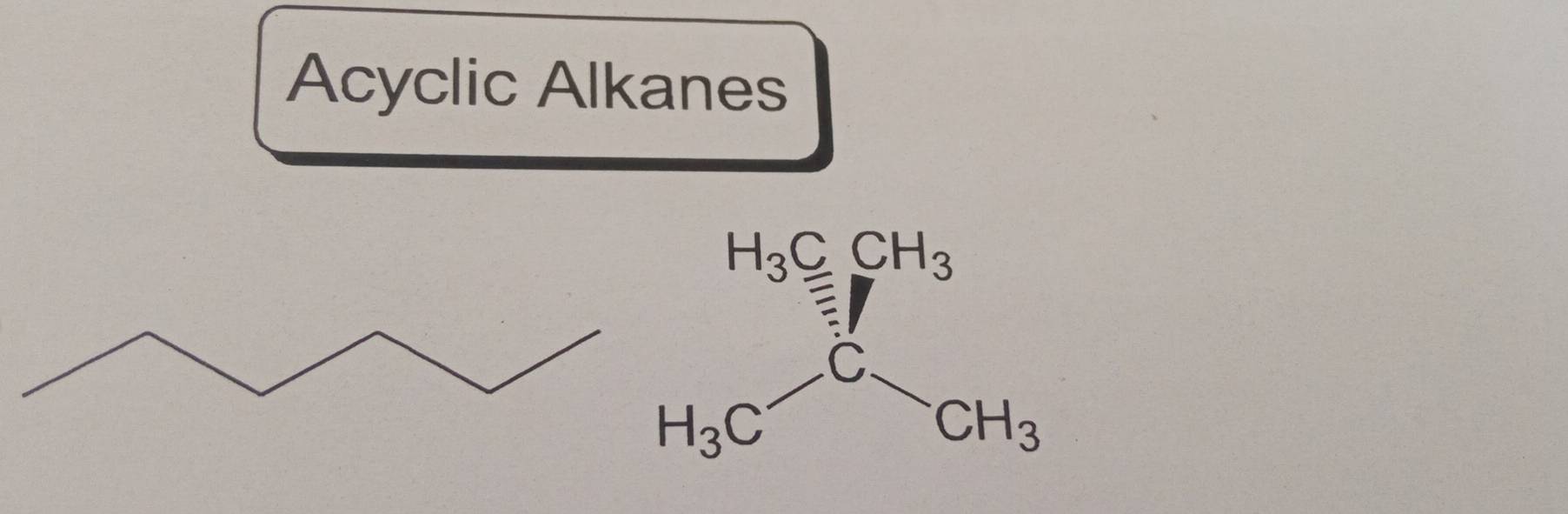 Acyclic Alkanes